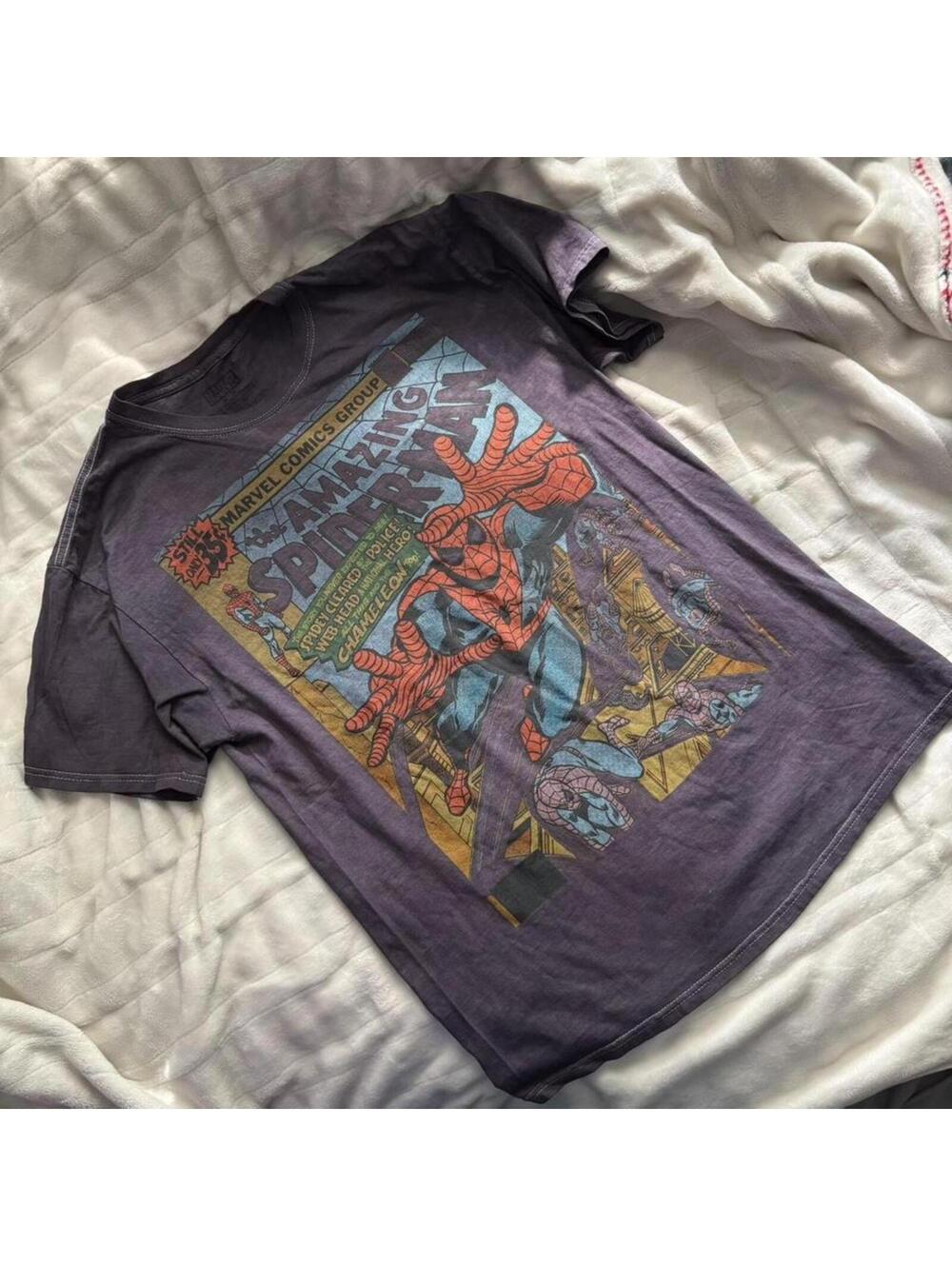 Purple Marvel Comics Spiderman t-shirt